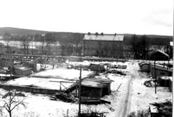 Hatanpään uuden sairaalan rakennustyömaa 1933
