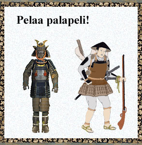 Palapelin mallikuva: samuraimestari ja ashigaru-samurai